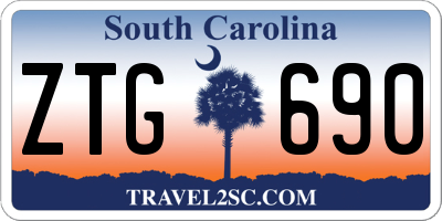SC license plate ZTG690