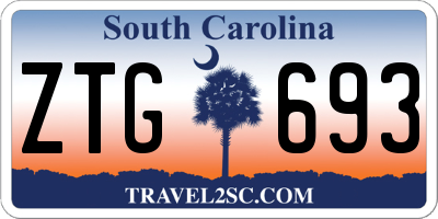 SC license plate ZTG693