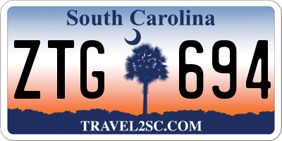 SC license plate ZTG694
