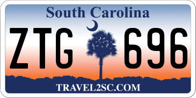 SC license plate ZTG696
