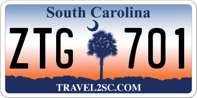 SC license plate ZTG701