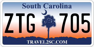SC license plate ZTG705