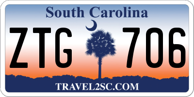 SC license plate ZTG706
