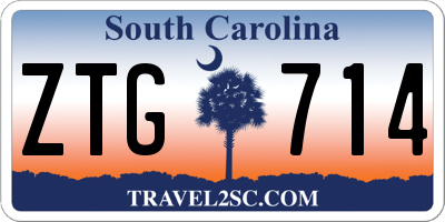 SC license plate ZTG714