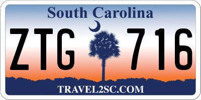 SC license plate ZTG716