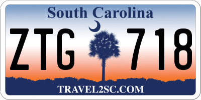 SC license plate ZTG718
