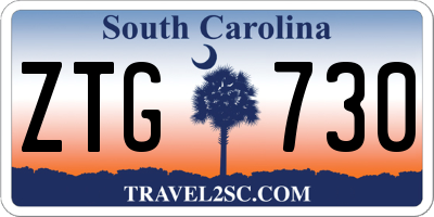 SC license plate ZTG730
