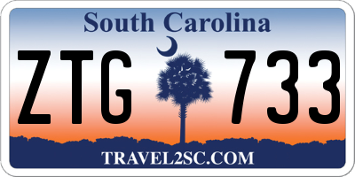 SC license plate ZTG733