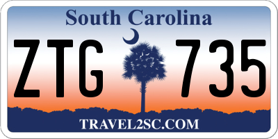 SC license plate ZTG735