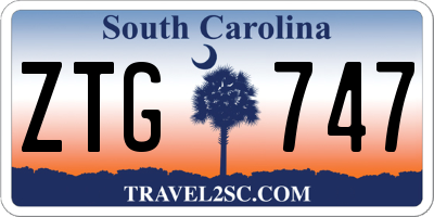 SC license plate ZTG747