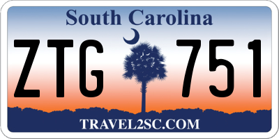 SC license plate ZTG751