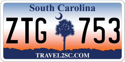 SC license plate ZTG753
