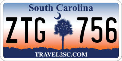 SC license plate ZTG756