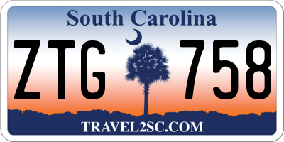 SC license plate ZTG758