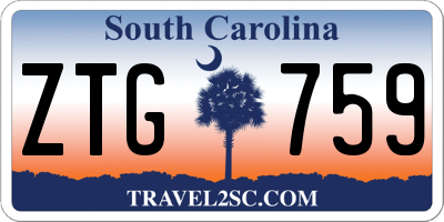 SC license plate ZTG759