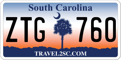 SC license plate ZTG760
