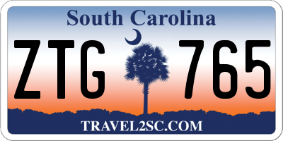 SC license plate ZTG765