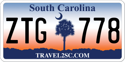SC license plate ZTG778