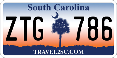SC license plate ZTG786