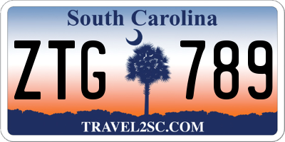 SC license plate ZTG789