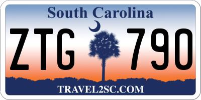SC license plate ZTG790