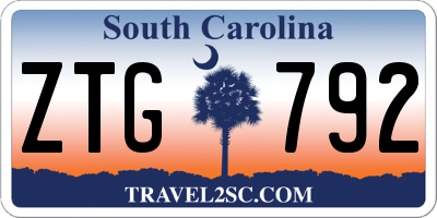 SC license plate ZTG792