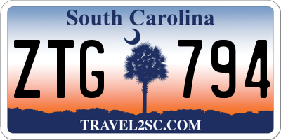 SC license plate ZTG794