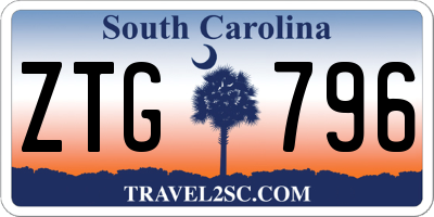 SC license plate ZTG796