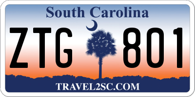 SC license plate ZTG801