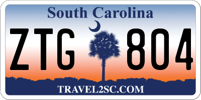 SC license plate ZTG804