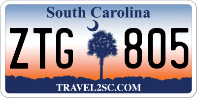 SC license plate ZTG805