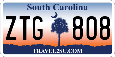 SC license plate ZTG808