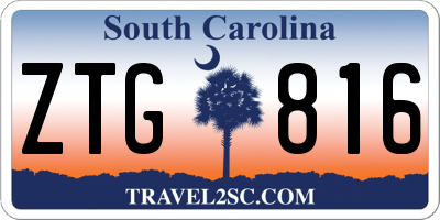 SC license plate ZTG816