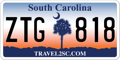SC license plate ZTG818