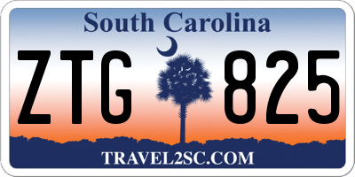 SC license plate ZTG825
