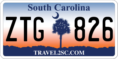 SC license plate ZTG826