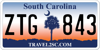 SC license plate ZTG843
