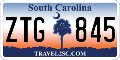 SC license plate ZTG845