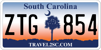 SC license plate ZTG854