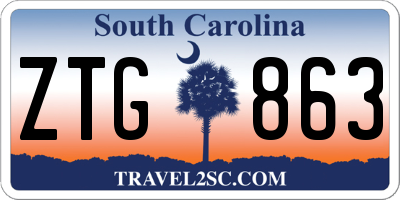 SC license plate ZTG863