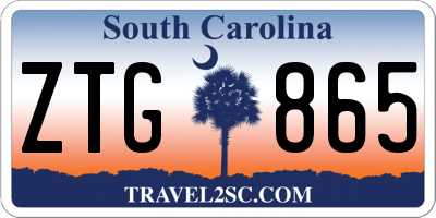 SC license plate ZTG865