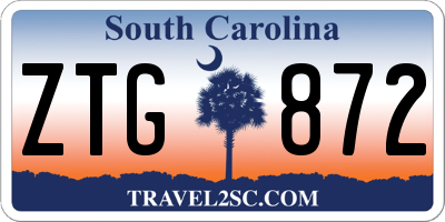 SC license plate ZTG872