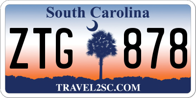 SC license plate ZTG878
