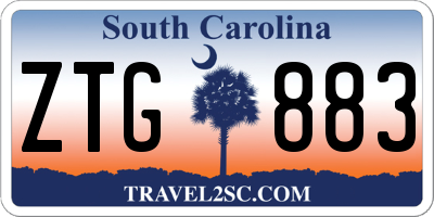 SC license plate ZTG883