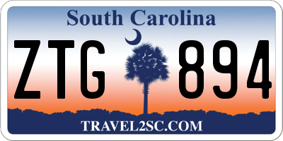 SC license plate ZTG894