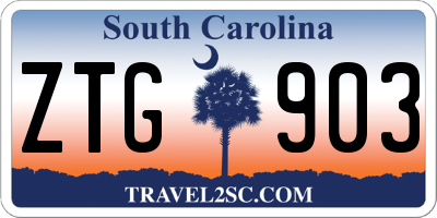 SC license plate ZTG903