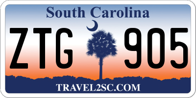 SC license plate ZTG905