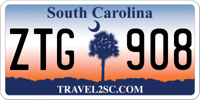 SC license plate ZTG908