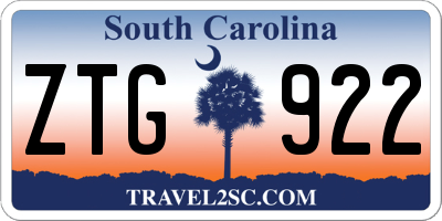 SC license plate ZTG922
