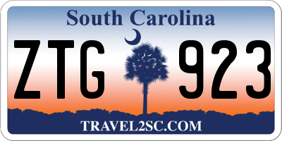 SC license plate ZTG923